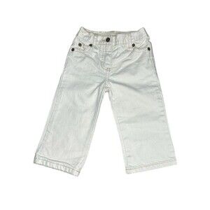 Janie and Jack Girls Cream Denim Jeans‎ Size 12-18 months